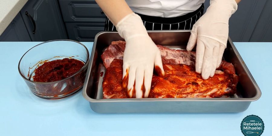 Rețetă marinadă scăricică de porc cu aparatul de vidat FoodSaver FFS017X-01 și rolele pentru vidare by Rețetele Mihaelei